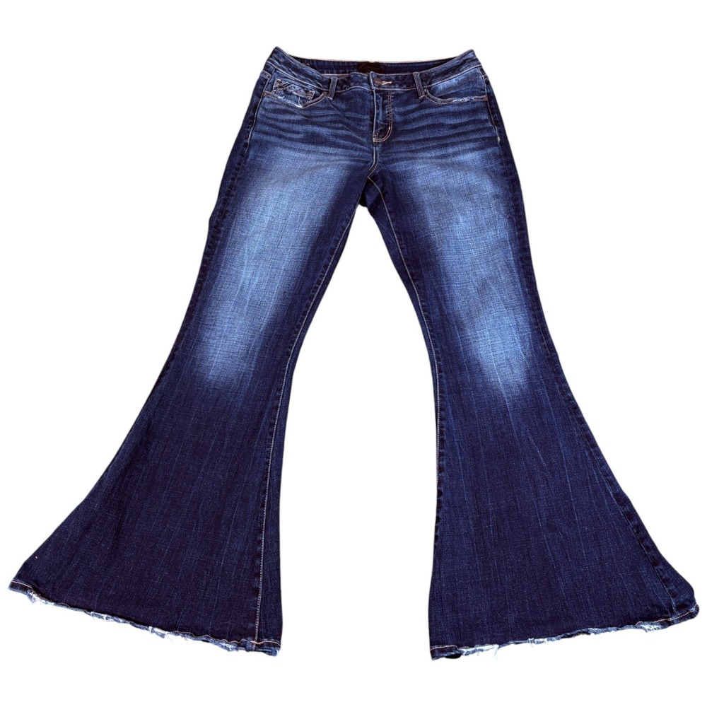 Buckle Black Super Flare Fit No.‎ 53 Jeans Womens 30x32 (31x31.5) Blue Mid Rise